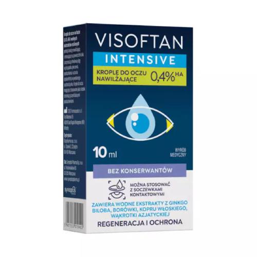 Miniaturka artykułu - Visoftan Intensive Nawilżające krople do oczu, 10 ml