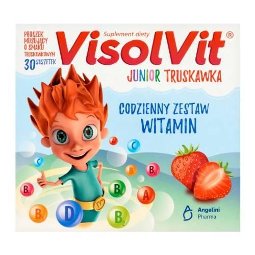 Miniaturka artykułu - Visolvit Junior Truskawka- 30sasz. USZKODZONY KARTON ZBIORCZY