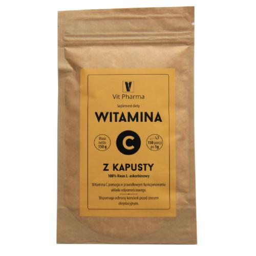 Miniaturka artykułu - VIT PHARMA Witamina C z kapusty proszek, 150g 