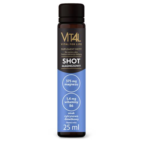 Miniaturka artykułu - VIT4L Vital for life Shot magnezowy płyn, 25 ml