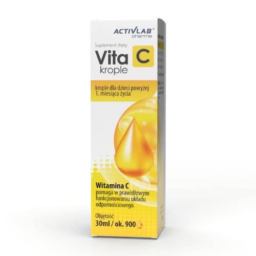 Miniaturka artykułu - VITA C Activlab Pharma Krople, 30ml