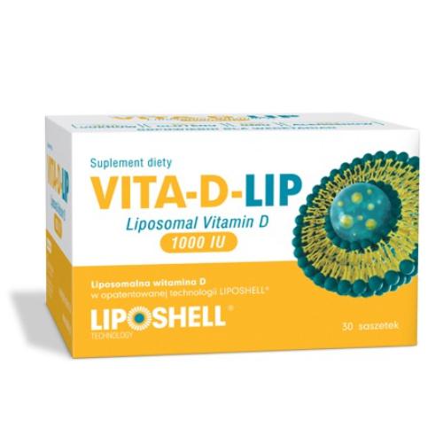 Miniaturka artykułu - VITA-D-LIP Liposomal Vitamin D 1000iu, 30 saszetek