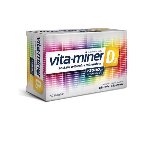 Miniaturka artykułu - Vita-miner D3, 60 tabl.