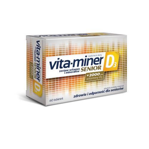 Miniaturka artykułu - Vita-miner Senior D3, 60 tabl.