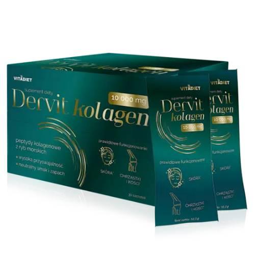 Miniaturka artykułu - VITADIET Dervit Kolagen 10 000mg, 30 saszetek