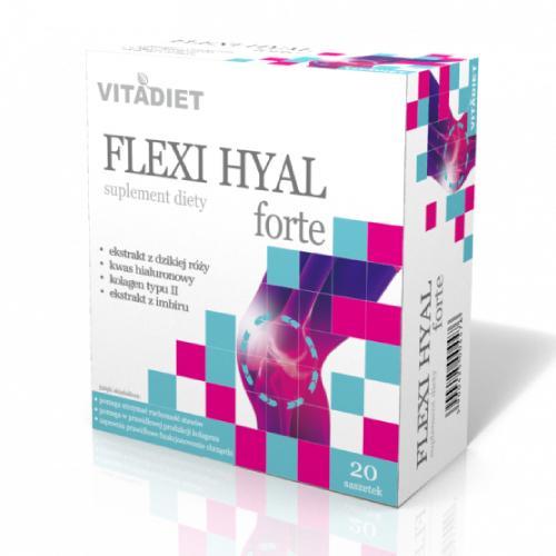 Miniaturka artykułu - VITADIET Flexi Hyal Forte żel, 20 saszetek x 15 ml KR&Oacute;TKA DATA 31.07.2026