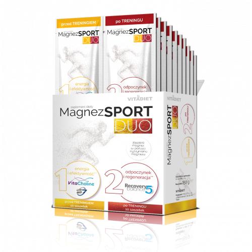 Miniaturka artykułu - VITADIET Magnez Sport Duo, 20 saszetek