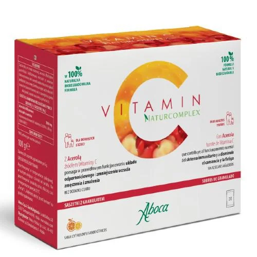 Miniaturka artykułu - Vitamina C Naturcomplex, 20sasz. x 5g KR&Oacute;TKA DATA 31.12.2026