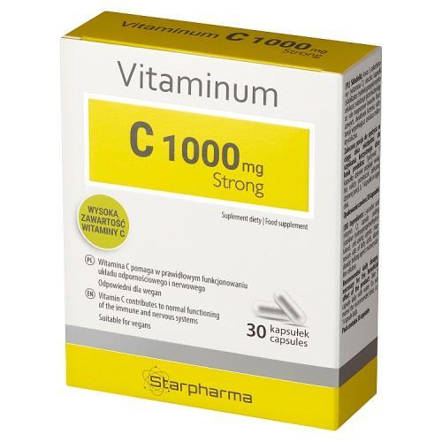 Miniaturka artykułu - Vitaminum C 1000 mg Strong, 30 kaps. USZKODZONE OPAKOWANIE TEKTUROWE