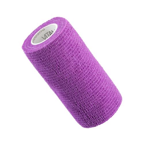 Miniaturka artykułu - VITAMMY Autoband Elastyczny bandaż kohezyjny 10cm x 450cm Fioletowy