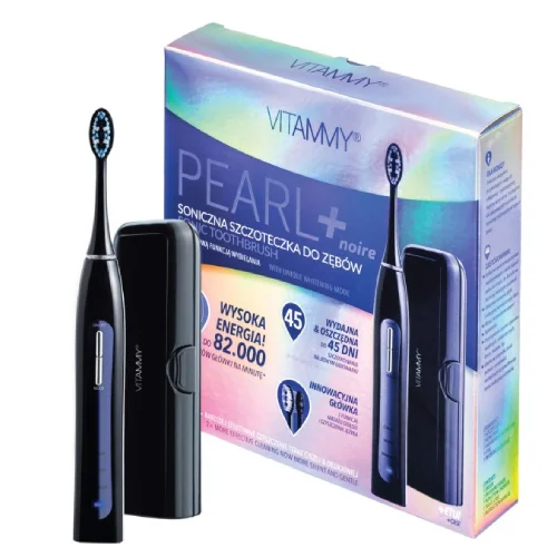 Miniaturka artykułu - VITAMMY SZCZOTECZKA SONICZNA Pearl+ noire z etui