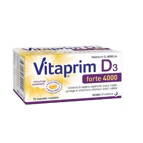 Miniaturka artykułu - Vitaprim D3 Forte 4000, 70 kaps.