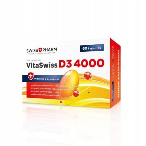 Miniaturka artykułu - Vitaswiss D3 4000, 60 kapsułek