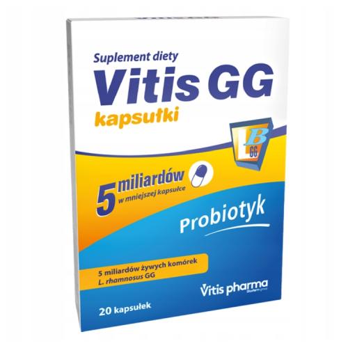Miniaturka artykułu - Vitis GG kapsułki Nowa formuła, 20kaps.