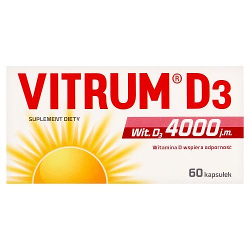 Miniaturka artykułu - Vitrum D3 4000 j.m., 60 kaps.