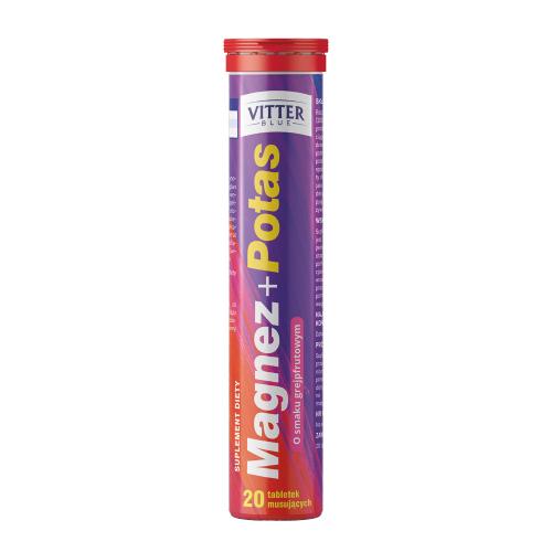Miniaturka artykułu - VITTER BLUE Magnez + Potas, 20tabl. musujących