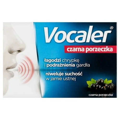Miniaturka artykułu - VOCALER czarna porzeczka - 12 pastylek do ssania KR&Oacute;TKA DATA 31.10.2026