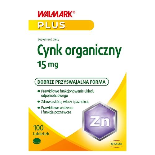 Miniaturka artykułu - WALMARK CYNK 15 mg, 100 tabletek