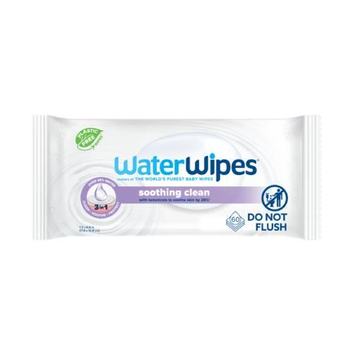 Miniaturka artykułu - WaterWipes Soothing clean Chusteczki nawilżone z ekstraktem z lawendy, 60 szt.