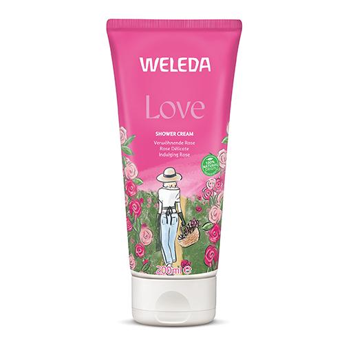 Miniaturka artykułu - WELEDA Aroma Shower Love Kremowy płyn pod prysznic, 200ml
