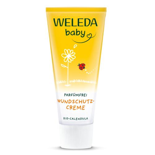 Miniaturka artykułu - WELEDA Baby Calendula Bezzapachowy krem dla niemowląt i dzieci przeciw odparzeniom z nagietkiem lekarskim, 75ml