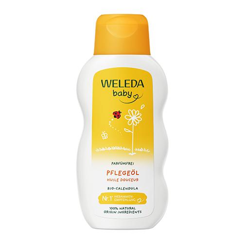 Miniaturka artykułu - WELEDA Baby Calendula Bezzapachowy olejek do ciała dla niemowląt i dzieci, 200ml