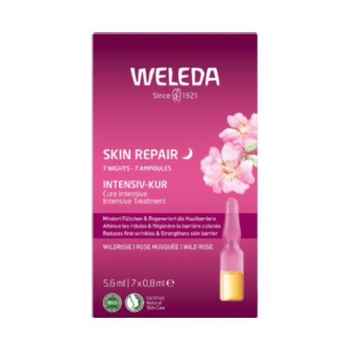 Miniaturka artykułu - WELEDA Skin Repair Intensywna kuracja z dziką r&oacute;żą, 7x0,8ml