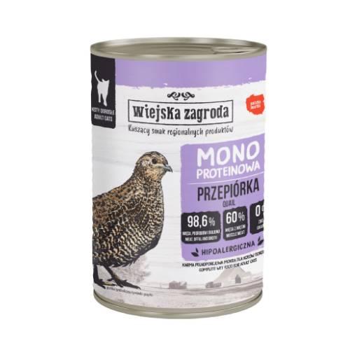 Miniaturka artykułu - Wiejska Zagroda Karma mokra dla kota Monobiałkowa Przepi&oacute;rka (dorosły), 400 g