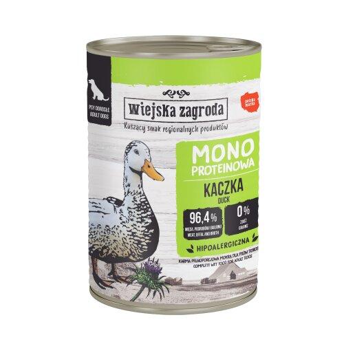 Miniaturka artykułu - Wiejska Zagroda Karma mokra dla psa Monoproteinowa Kaczka (dorosły), 400 g