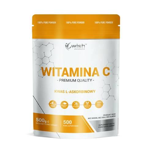 Miniaturka artykułu - Wish Witamina C kwas L-askorbinowy w proszku, 500 g