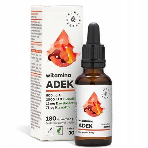 Miniaturka artykułu - Witamina A + D3 (2000IU) + E + K2mk7 - krople (30ml)