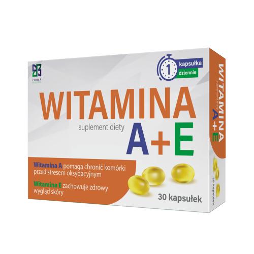 Miniaturka artykułu - Witamina A+E, 30kaps. Prima Pharma