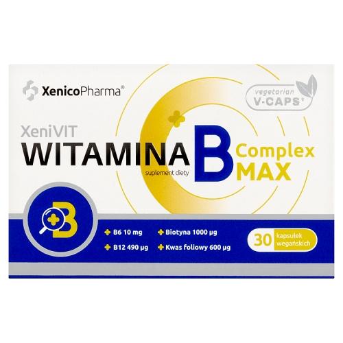 Miniaturka artykułu - Witamina B Complex MAX, 30 kapsułek