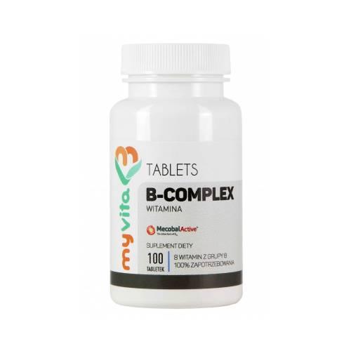 Miniaturka artykułu - MyVita Witamina B Complex, 100 tabl.