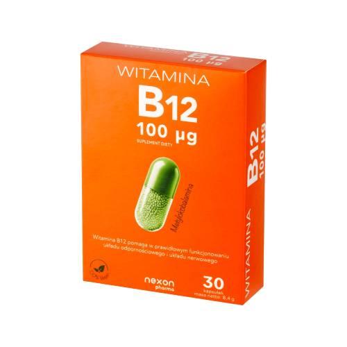Miniaturka artykułu - Witamina B12 100μg, 30kaps.