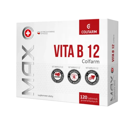 Miniaturka artykułu - Witamina B12 Colfarm, 120 tabl.