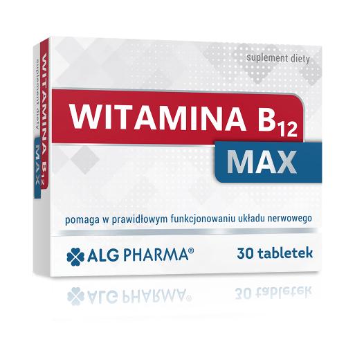 Miniaturka artykułu - Alg Pharma Witamina B12 Max, 30 tabl.