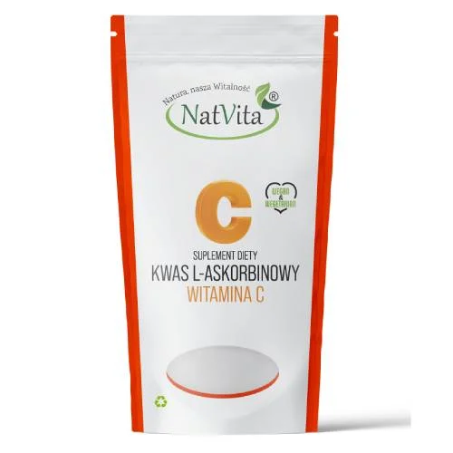 Miniaturka artykułu - NatVita Kwas L-Askorbinowy Witamina C, 500 g