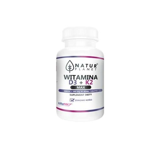 Miniaturka artykułu - NaturPlanet Witamina K+D3 Max, 120 tabl.