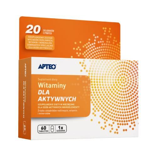Miniaturka artykułu - APTEO Witaminy dla aktywnych, 60 tabletek