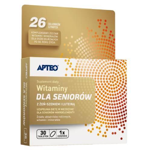 Miniaturka artykułu - APTEO Witaminy dla senior&oacute;w, 30 tabletek