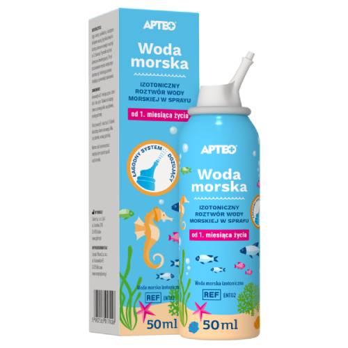 Miniaturka artykułu - APTEO Woda morska izotoniczna dla dzieci, 50ml