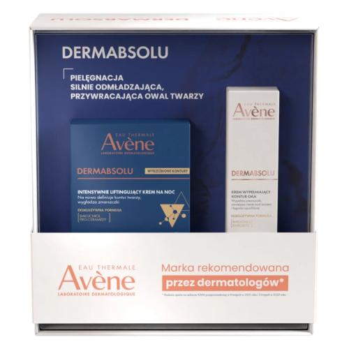 Miniaturka artykułu - Avene Zestaw Dermabsolu Intensywnie liftingujący krem na noc, 40 ml + Krem wypełniający kontur oka, 15 ml