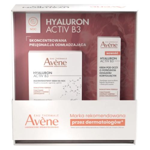 Miniaturka artykułu - Avene Zestaw Hyaluron Activ B3 Multi intensywny krem na noc, 40 ml + Korygujący krem pod oczy, 15 ml
