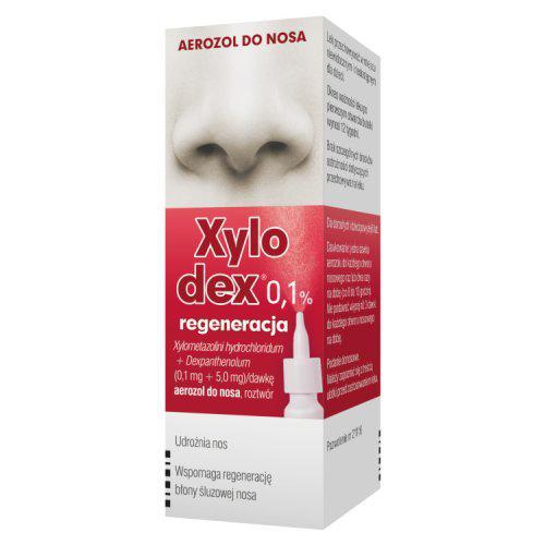 Miniaturka artykułu - Xylodex 0,1% regeneracja (0,1mg+5,0mg)/ dawkę Aerozol do nosa - 10 ml USZKODZONE OPAKOWANIE TEKTUROWE