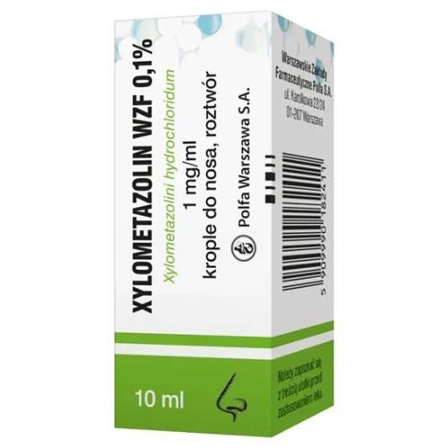 Miniaturka artykułu - XYLOMETAZOLIN WZF 0.1% Krople do nosa, 10ml