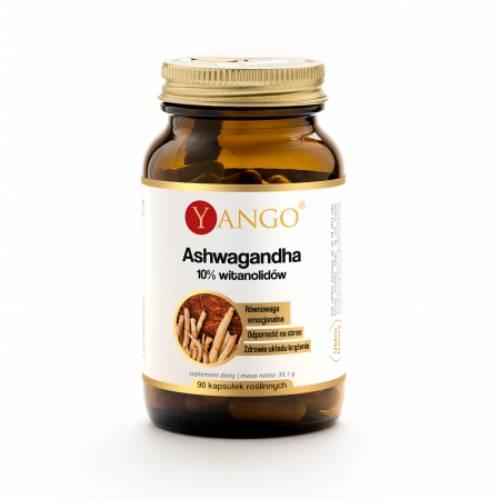 Miniaturka artykułu - YANGO Ashwagandha 10% witanolid&oacute;w, 90 kapsułek