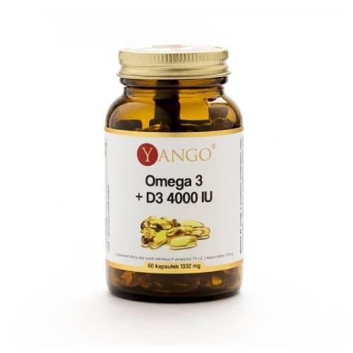 Miniaturka artykułu - YANGO Omega 3 + Witamina D3 4000 IU, 60 kapsułek