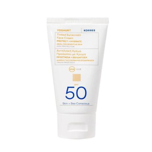 Miniaturka artykułu - Korres Yoghurt koloryzujący krem do twarzy SPF 50, 50 ml