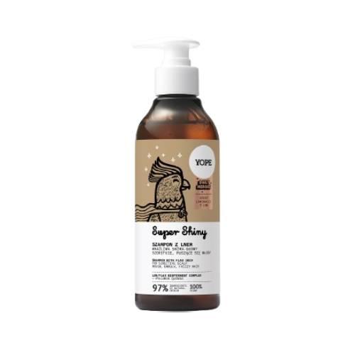 Miniaturka artykułu - Yope Daily Heroes Super Shiny Szampon z lnem, 300 ml